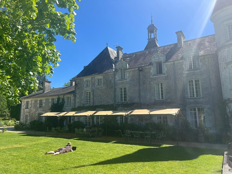 2025 france writing retreat pool